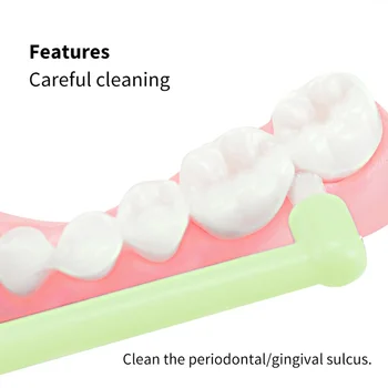 

20g Cusp Orthodontic Interdental Brush Soft Bristle Orthodontic Braces Cleaning Toothbrush Interdental Brush Non-slip Grip 1pcs