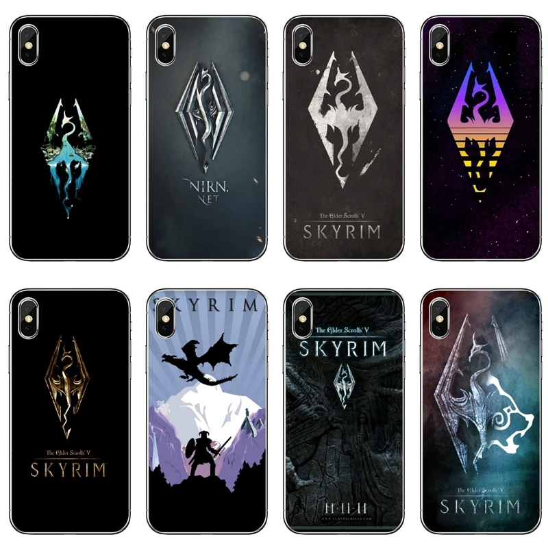 Чехол для телефона с логотипом Skyrim мягкий силиконовый чехол iPhone 8 7 6 6S Plus 11 Pro XS Max XR