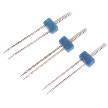 

3pcs 2mm 3mm 4mm Stretch Double Twin Needle Pins Sewing Machine Needlework Tool