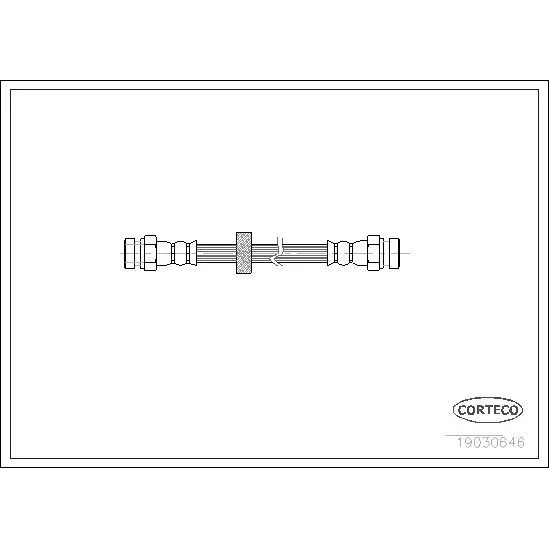 Шланг тормозной задний \ Seat Inca 1.4, VW Caddy 1.6 95 CORTECO