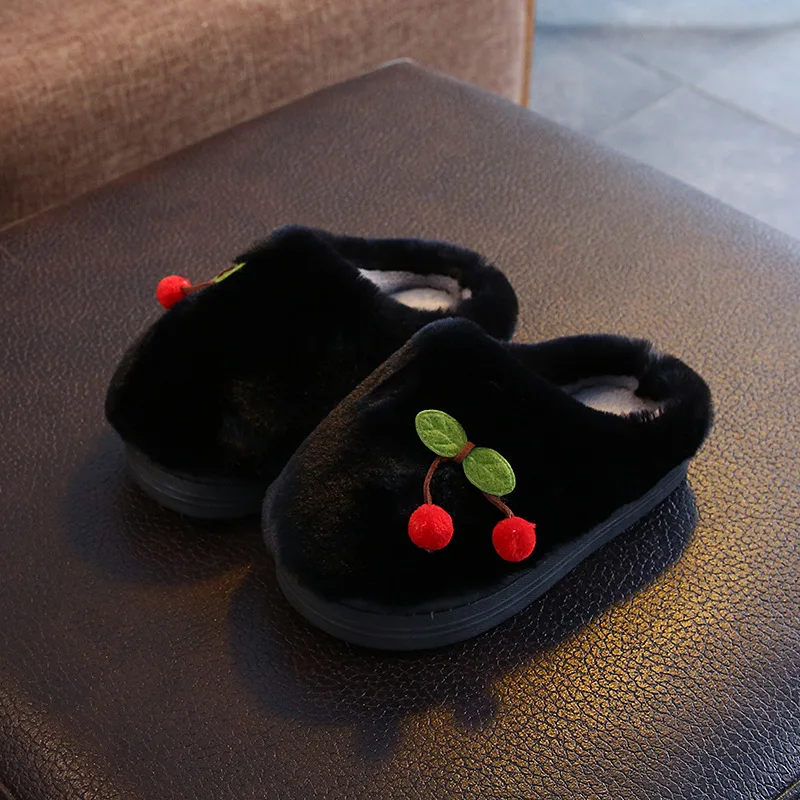 Зимние детские тапочки для мальчиков и девочек хлопковые домашние Нескользящие