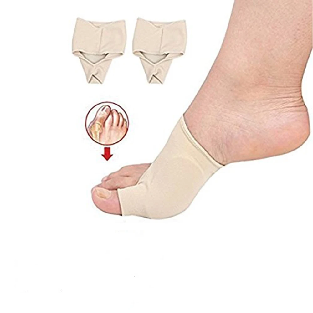 Aptoco 2 Pcs Bunion Corrector Gel Pad Stretch Nylon Hallux Valgus