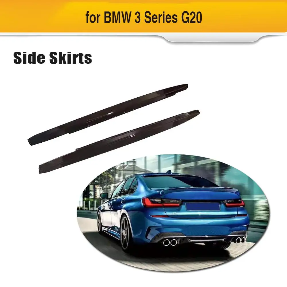 

Glossy Black Car Side Skirts for BMW 3 Series G20 G28 M Sport 2019 2020 ABS Door Bumper Side Skirts Extensions Lip