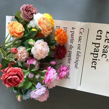 

Yang Peony European-Style Cored Peony Artificial Flowers Artificial Flowers Wedding Chapel Decorative Home Artificial Decorative