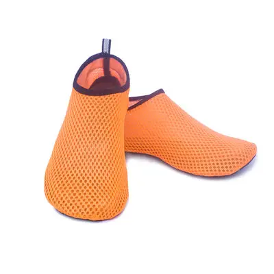 Orange mesh BONJEAN/пляжные кроссовки; обувь унисекс; Латентная обувь для плавания, вождения, фитнеса, отдыха, босиком, морского спорта, дайвинга - Цвет: Orange mesh