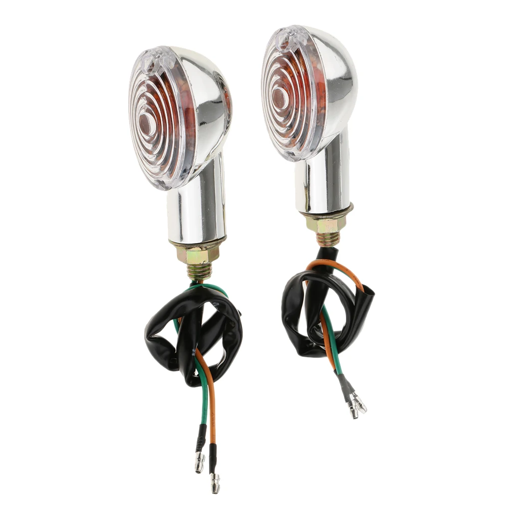 2pcs Universal Motorcycle LED Turn Signal Indicators Light Amber Blinker Led Motorbike Universal Fits for Yamaha for Honda 