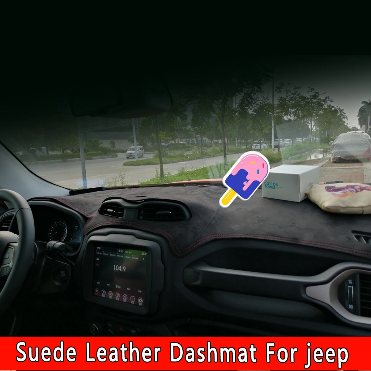 Для Jeep Grand Cherokee компасы Wagoneer Патриот Ренегат коммандер замша кожа приборной панели Чехлы для приборной панели коврик