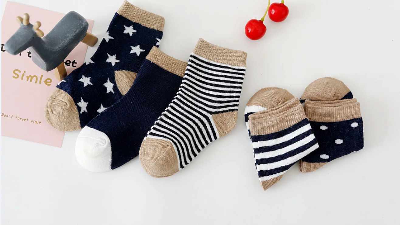 B&G Childrens Breathable Socks Childrens Summer Kids Middle-tube Soft Socks Floor Socks Babys Socks