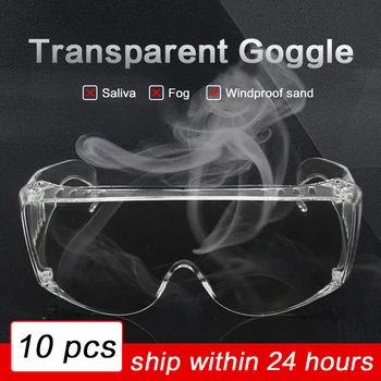 

Safety PC Lens Goggles Glasses Anti-fog Anti-splash Anti-UV Windproof Riding Protective Glasses Goggles Working Eyewear