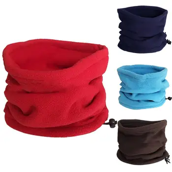 

2020 Fleece Neck Warmer Gaiter Cover Hat Unisex Winter Outdoor Solid Color Soft Thick