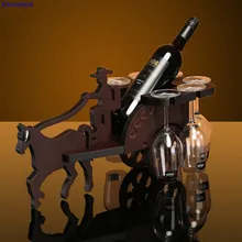 Винная стойка Pony из цельного дерева, креативная Винная стойка в европейском стиле, Винная стойка в европейском стиле, деревянная Винная стойка, винные аксессуары