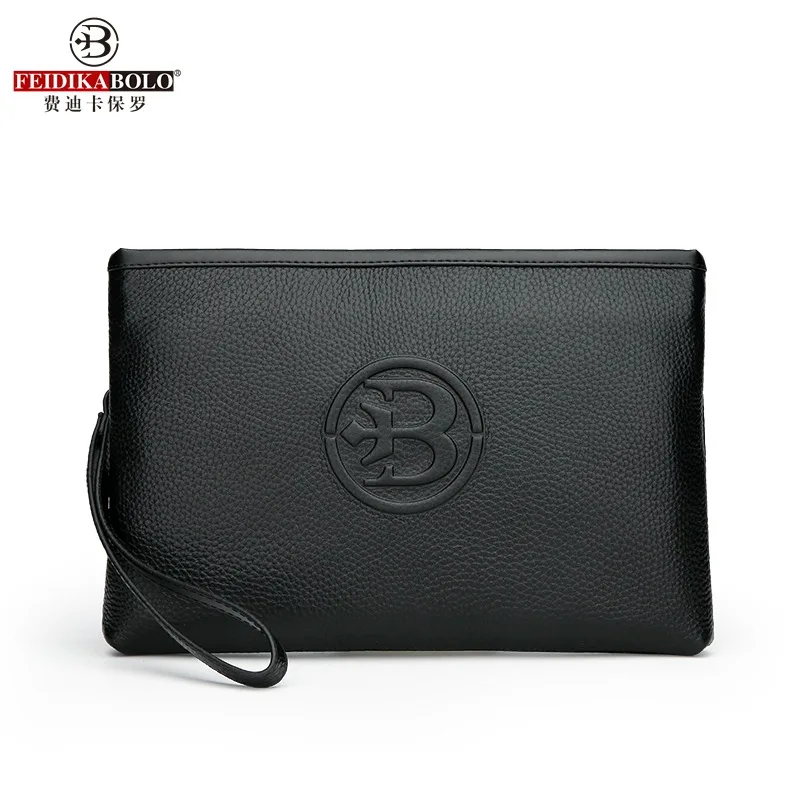 

Fashion Full-grain Leather 2018 New Style Clutch MEN'S Handbag New Style Fashion Large Capacity Tote