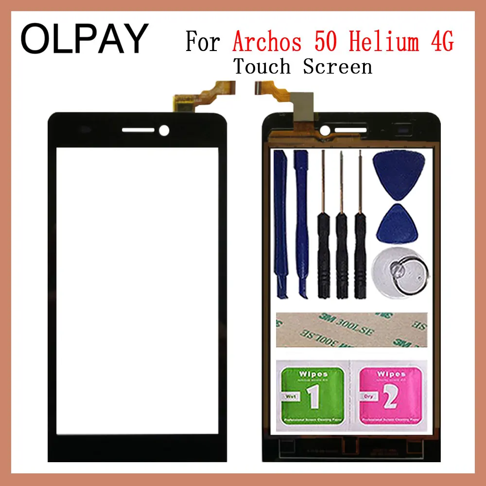 Мобильный телефон сенсорный экран для Archos 50 Helium 4G 5,0 ''дюймовый сенсорный экран дигитайзер сенсорная панель стекло Ремонт и инструменты