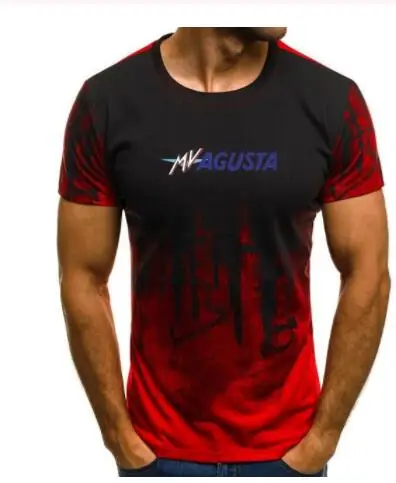 MV Agusta Corse Print t-Shirt мужские футболки мужские летние топы с принтом брызг-чернил мужские повседневные футболки с круглым вырезом и коротким рукавом F