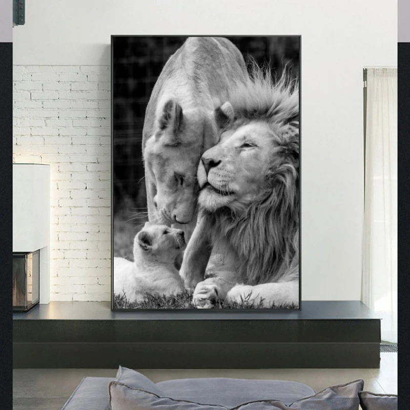 Lion-in-the-Dark-Canvas-Art-Posters-And-Prints-Animals-Wall-Art-Decorative-Pictures-African-Lion (3)