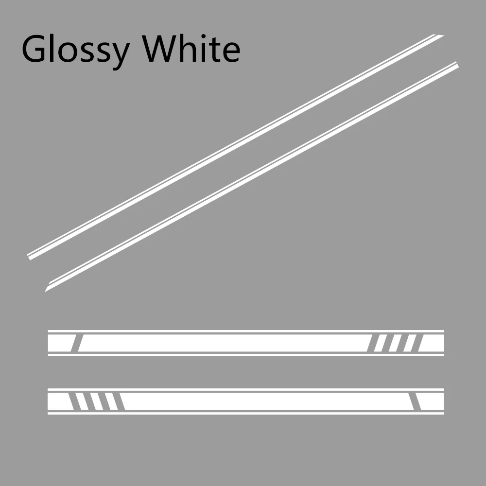 Glossy White Наклейки на боковые двери автомобиля Автомобильная виниловая пленка в полоску наклейки для Land Rover discovery 4 3 2 sport freelander 2 автомобильные принадлежности для тюнинга - Название цвета: Glossy White