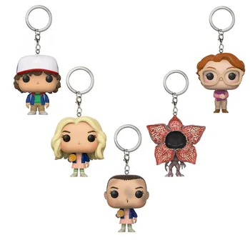 

Stranger Things Keychain Eleven With Eggos Demogorgon 5cm PVC Action Figure Toy Keyring Toys For Kids Birthday Christmas Gift