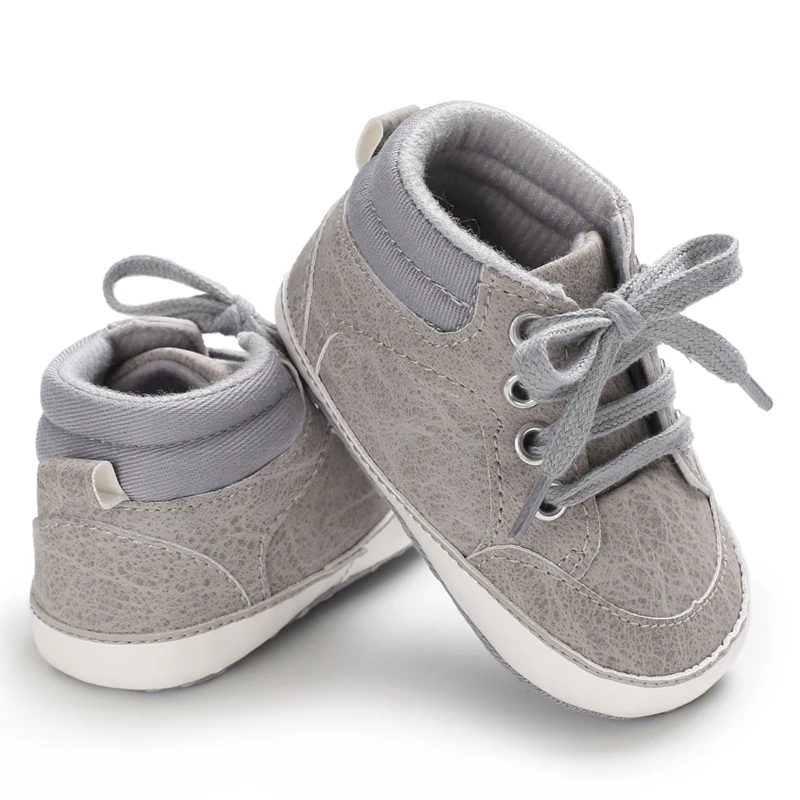 Sport Baby Boy Shoes Crib Toddler Infant Synthetic Soft Sole Anti-slip Leather Lace-up 0-18 Months Baby Shoes Boy Girl Shoes