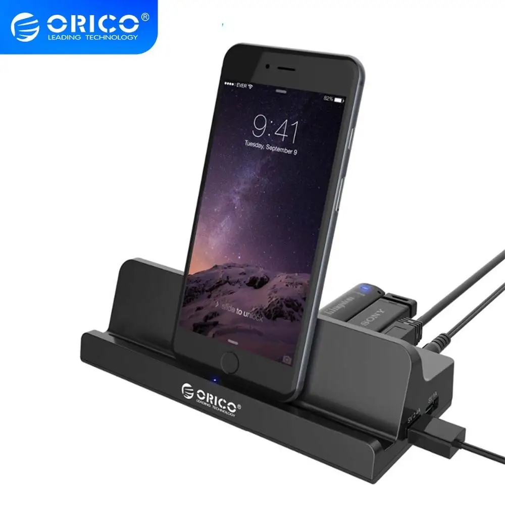ORICO SH4C2 USB зарядное устройство с док-станцией 4 USB3.0 1 супер Универсальный зарядный