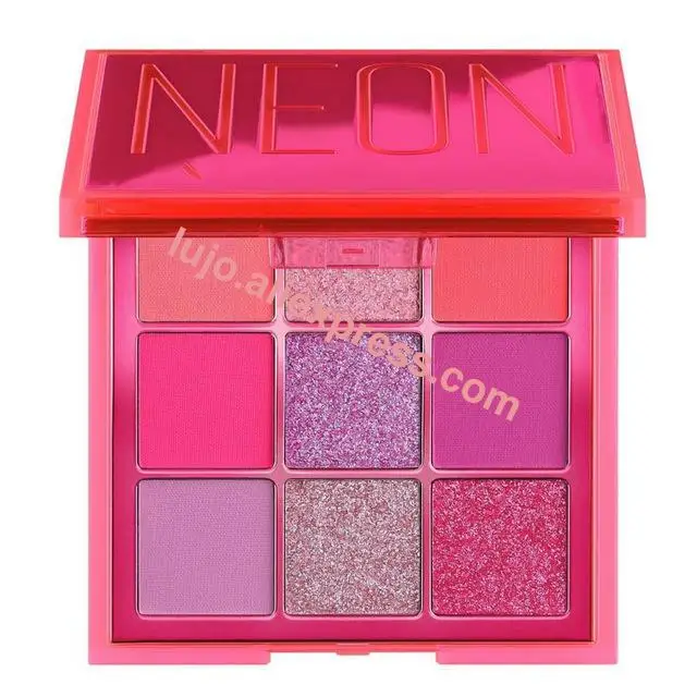Палитра неоновых теней для век стойкие матовые блестящие тени водостойкие
