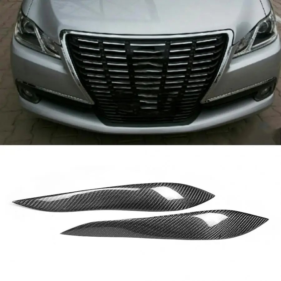 2 шт. накладки на передние фары из углеродного волокна для Toyota Crown 2009 2010 2011 |
