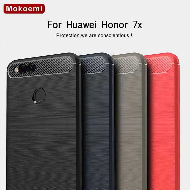 

Mokoemi Fashion Shock Proof Soft Silicone 5.93"For Huawei Honor 7X Case For Huawei Honor 7X Cell Phone Case Cover