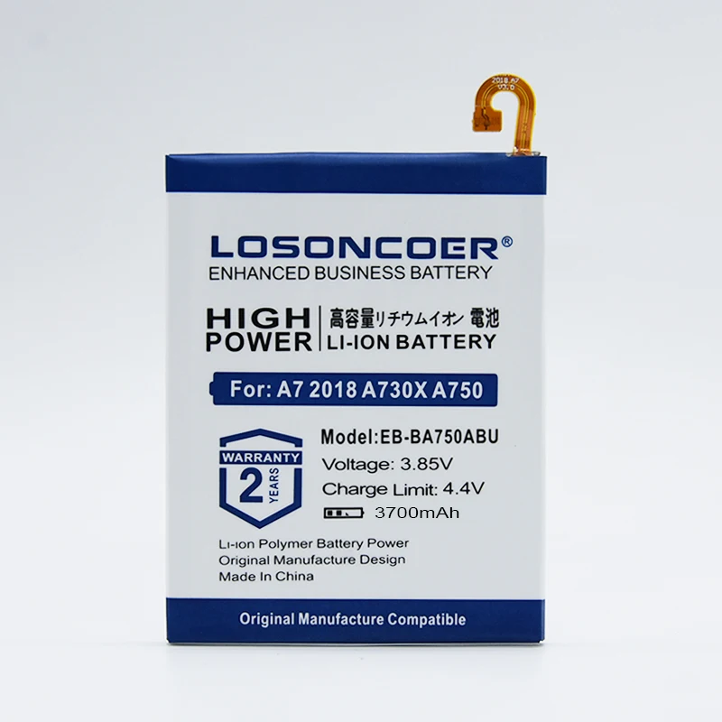 LOSONCOER EB-BA750ABU 3700 мА/ч, Батарея для samsung Galaxy A7 версия A730X A750 SM-A730X A10 SM-105F/постоянного тока