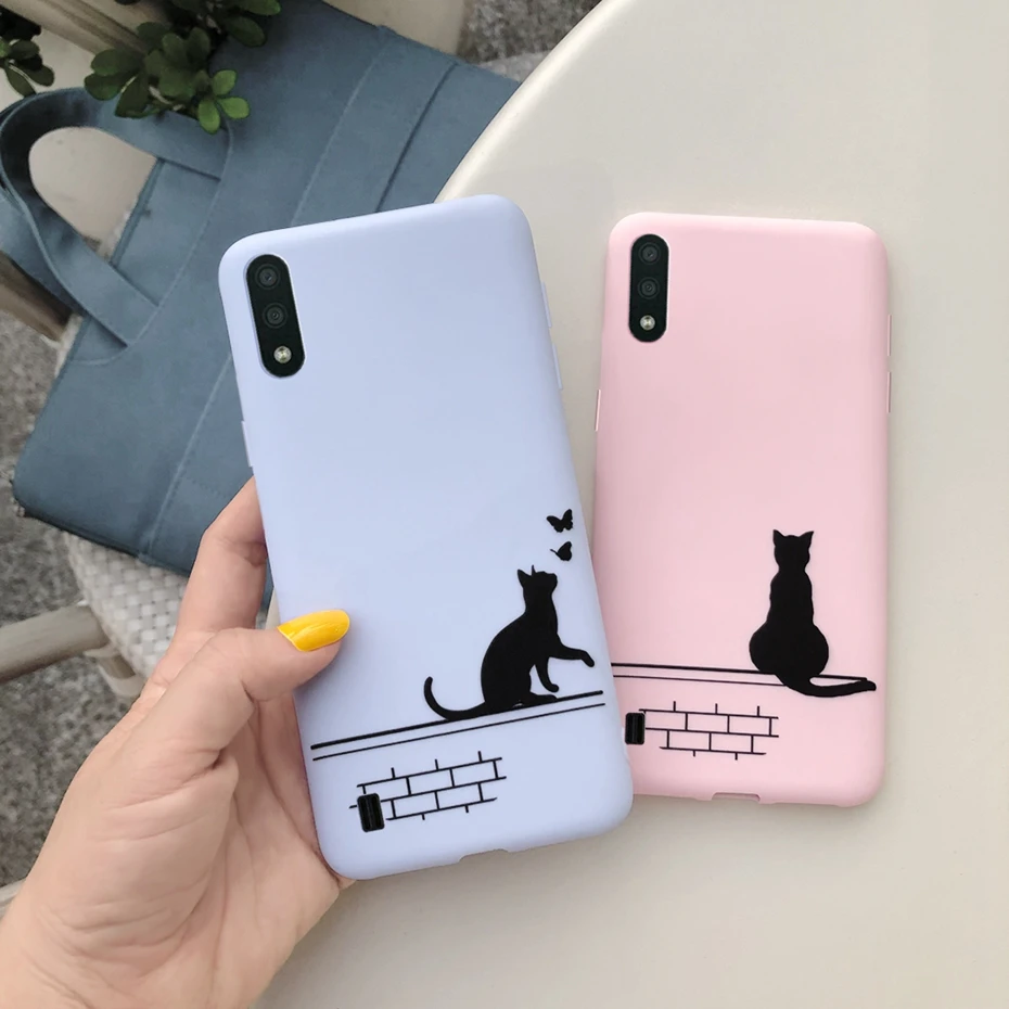 Чехол для Samsung Galaxy A01 мягкий силиконовый чехол накладка из ТПУ с рисунком конфет