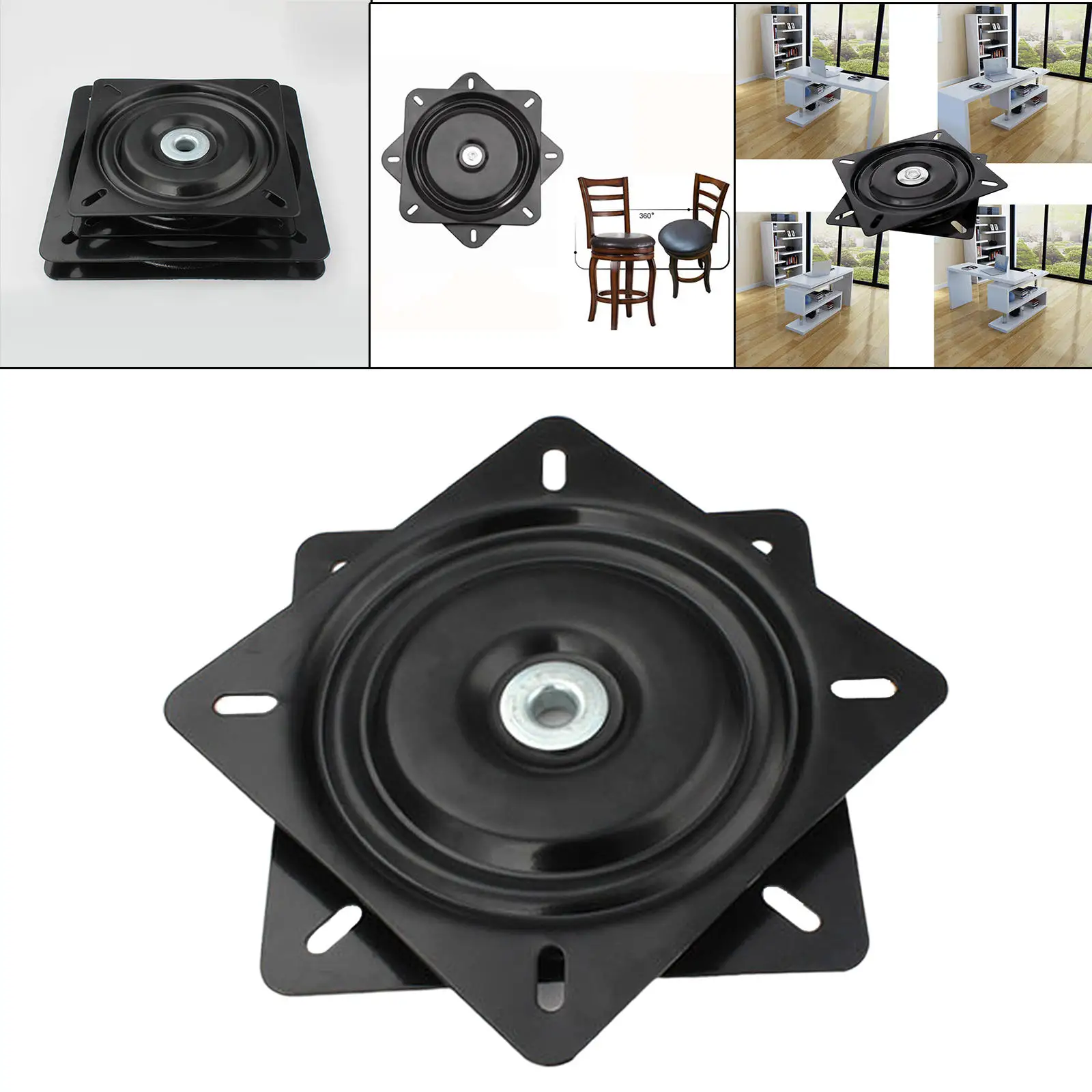 Heavy Duty Boat Seat Swivel Coated Mount Base 360 Degrees Turntable Bar