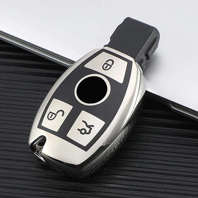 New TPU Protective Car Key Cover Case Shield Keychain Bag For Mercedes