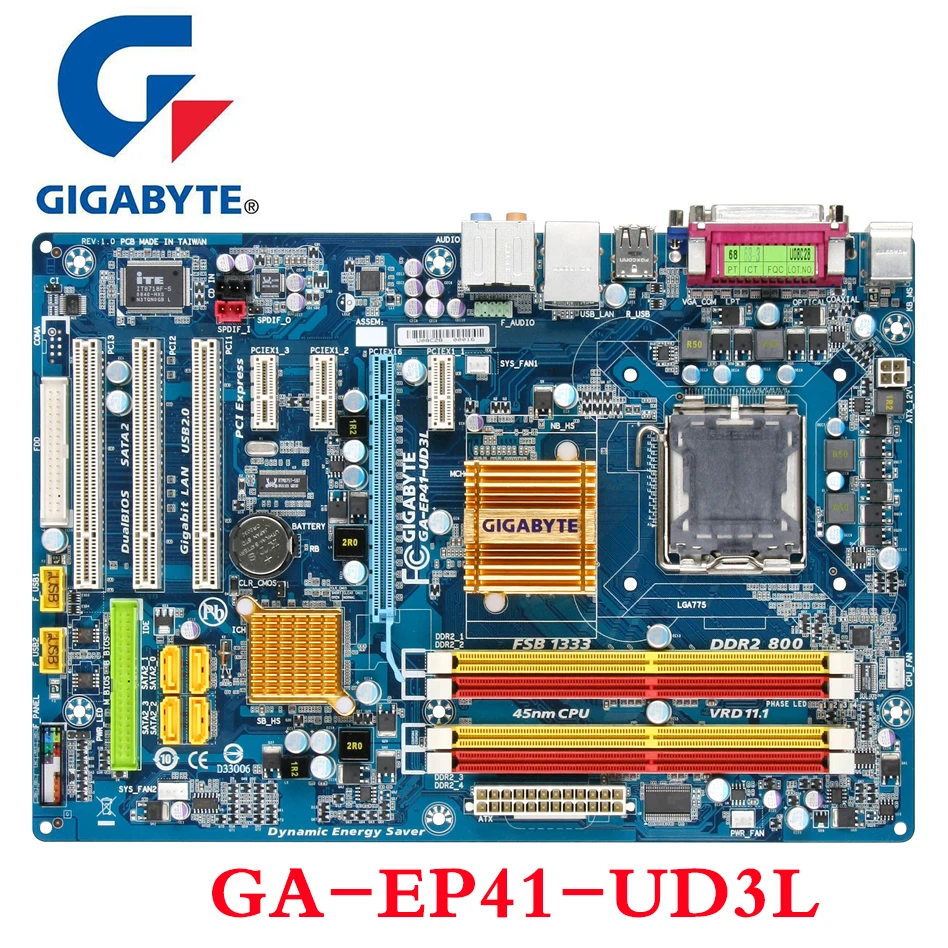 Материнская плата LGA 775 Gigabyte GA EP41 UD3L для Intel G41 DDR2 16GB SATA II UD3L|Материнские платы| |