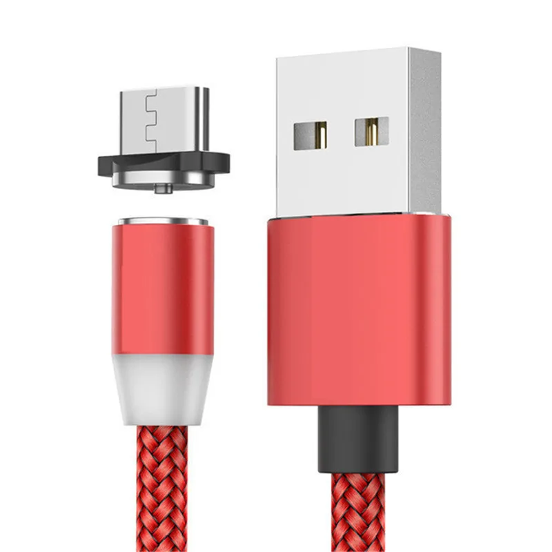 Магнитный usb-кабель для быстрой зарядки мобильного телефона для Xiao mi redmi note 7 7s 6 5 5a pro S2 7A 5 PLUS 3s 4x4 6A mi 9 SE 8 Lite 6 5 - Цвет: Red cable and plug