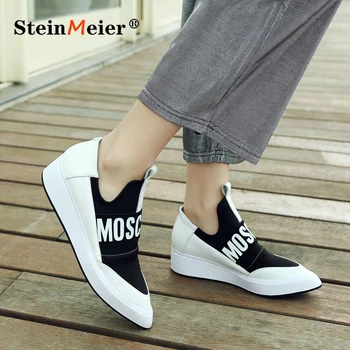 

Women flats oxford shoes 2020 genuine leather flat platform loafers pointed toe for woman brogues slip on shoes
