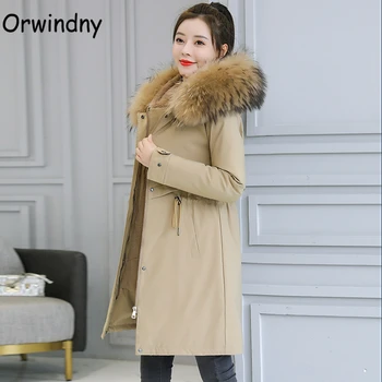 Orwindny Winter Coat Women Plus Size 5XL 6XL Warm Wool Liner Jackets Ladies Large Fur