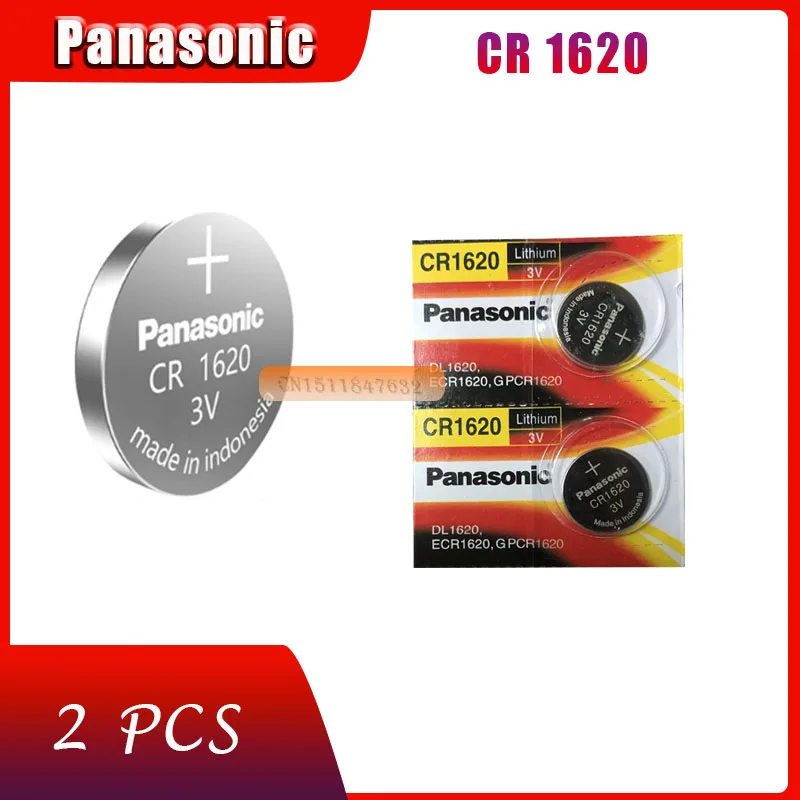 2 шт. автомобильные батарейки Panasonic CR1620 3 в|battery cr1620|coin battery3v lithium battery |