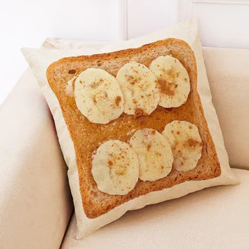 

Home Decor Cushion Cover Bread Sandwich Pillowcase Throw Pillow Covers 7