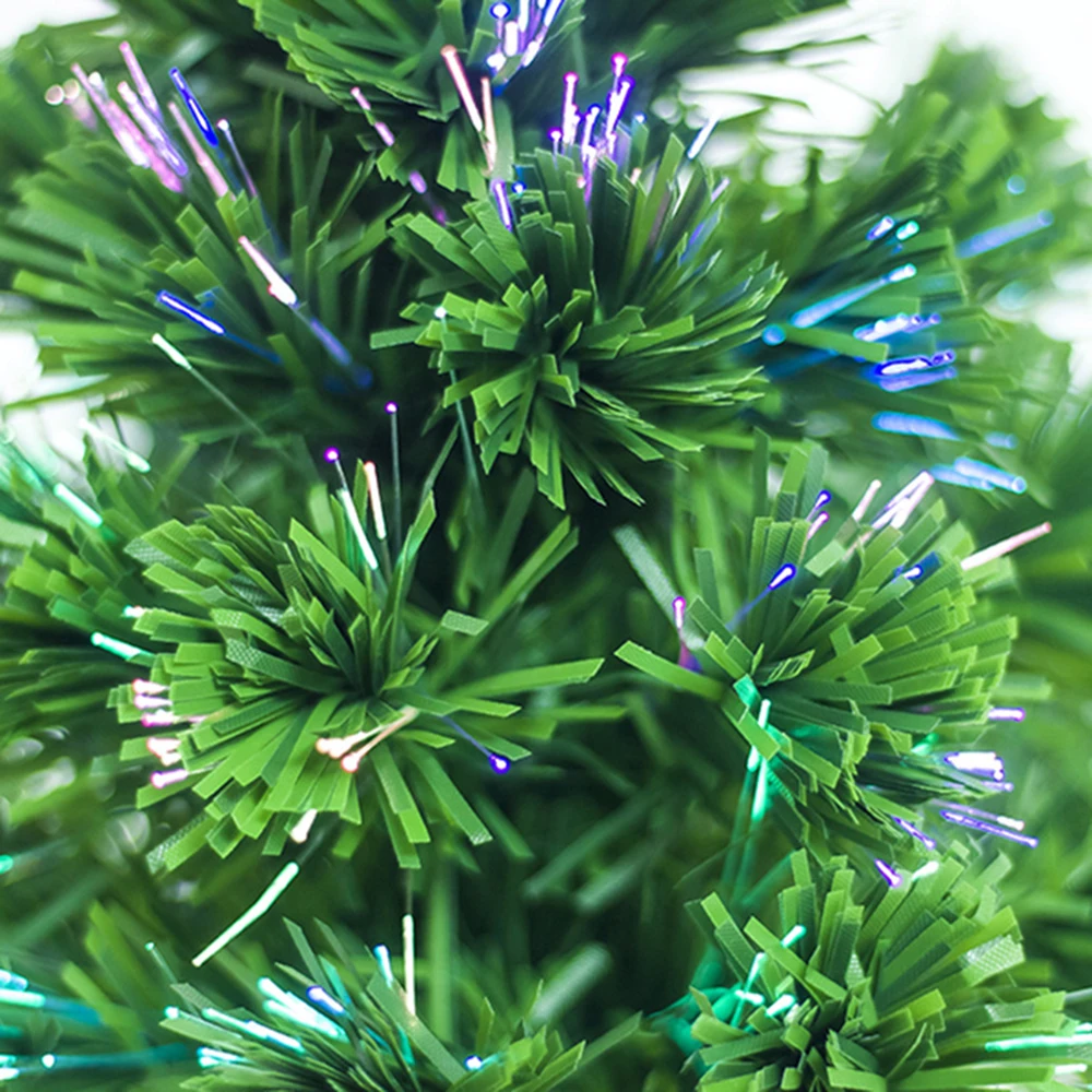USB зарядка зеленая белая Рождественская елка Оптическое волокно Мини Рождественская елка сизаль шелк кедр-домашнее украшение Маленькая Рождественская елка