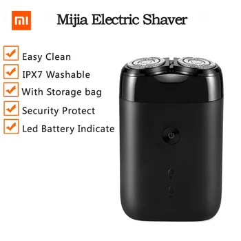 

Newest Xiaomi Mijia Men Electric Razor Wet/Dry Shaving IPX7 Waterproof Portable USB Rechargeable With Storage Bag LED Indicate
