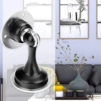

Door Stopper, 2 Pack Magnetic Door Stops, Door Catch Stainless Steel, No Need to Drill -Double-Sided Adhesive Tape, Keep Your Do