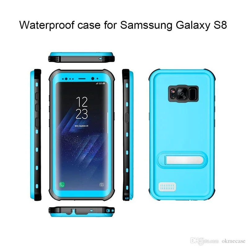 50 шт. водонепроницаемый чехол для samsung S8 S9 S10 plus note 8 note 9 Dot Дайвинг подводный чехол для телефона DHL - Цвет: blue