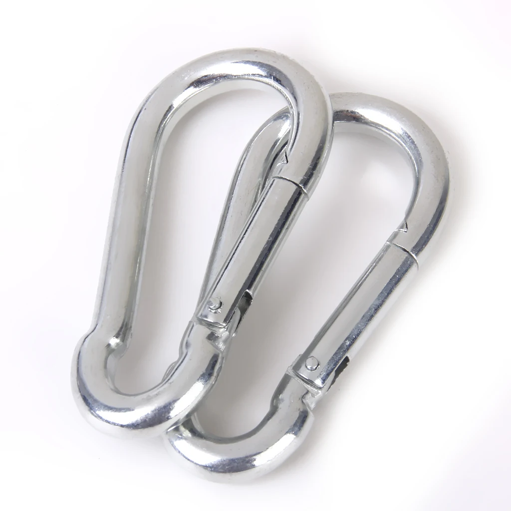 2 Pieces Swing Spring Clip 4inch, Heavy Duty Snap Hook Carabiner Clips for Garden, Camping, Fishing, Hiking, Traveling