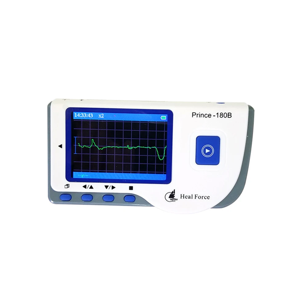 Heal Force Prince-180B медицинский Портативный Легкий ЭКГ монитор машина монитор сердечного ритма с usb-кабелем электрод прокладка провода