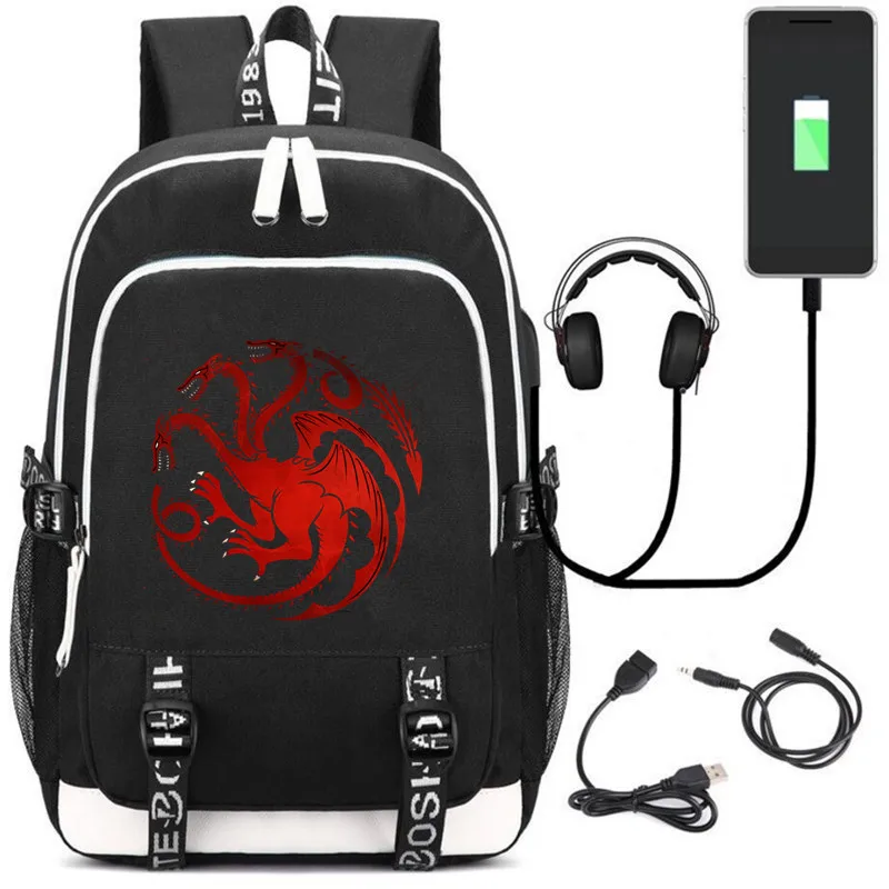 Style 6 Venom отличная игра рюкзак сумка рюкзак w/USB модный порт и замок/наушники Аниме Книга школьный ноутбук подарки - Цвет: Style 6
