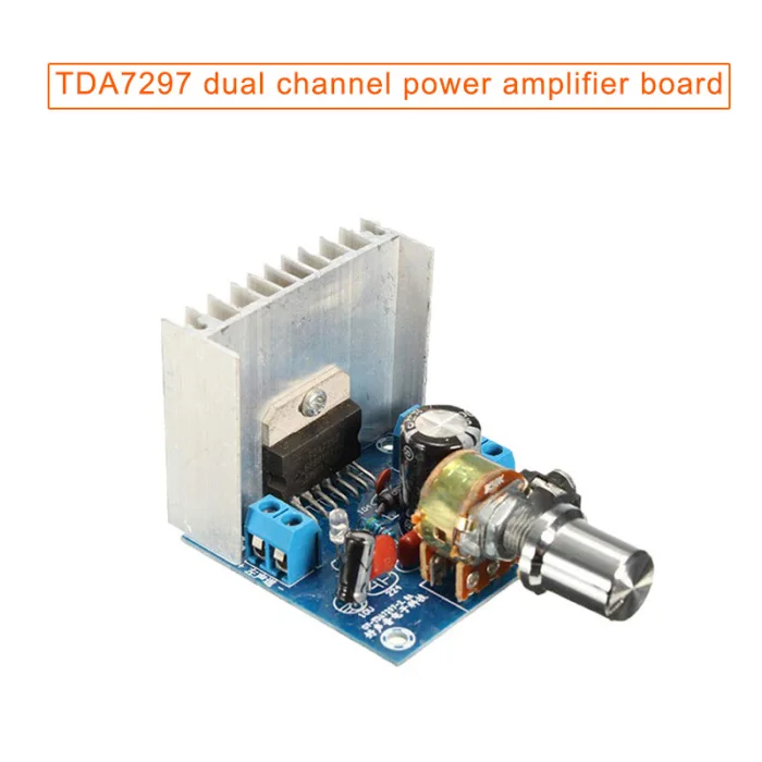 Цифровой аудио модуль усилителя двухканальный без Шума AC/DC12V TDA7297 VDX99