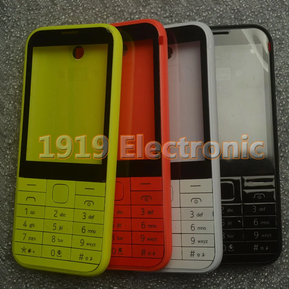 

New Full Phone Housing Cover Case+English Or Russian Or Hebrew Keypad For Nokia 225 Asha N225