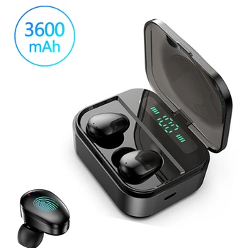 

Bluetooth Headset Earphone With Microphone Wireless Headphones IPX7 Waterproof Touch Control TWS 5.0 Earbuds Noise Cancelling
