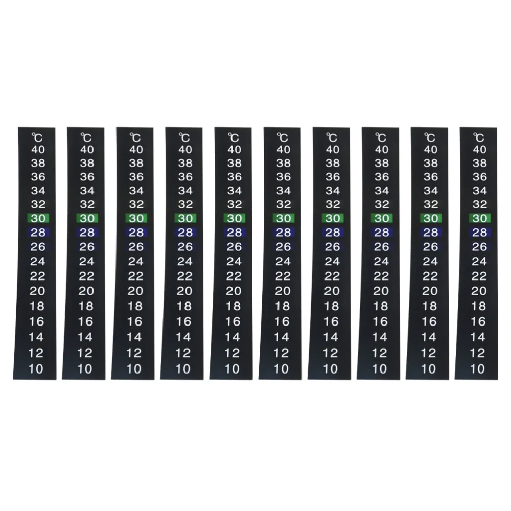 10PCSThermometerStickerStripe1040CelsiusDegreeIndoor