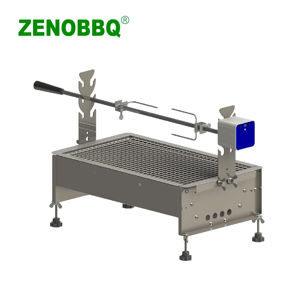 Zenobbq-自動ステンレス鋼グリル,13個,回転串,バーベキュー,3〜5