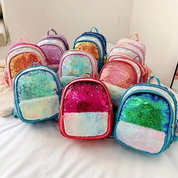 

2020 New Cartoon Sequins Women Girls Kids Backpack School Shoulder Bags Rucksack Handbag