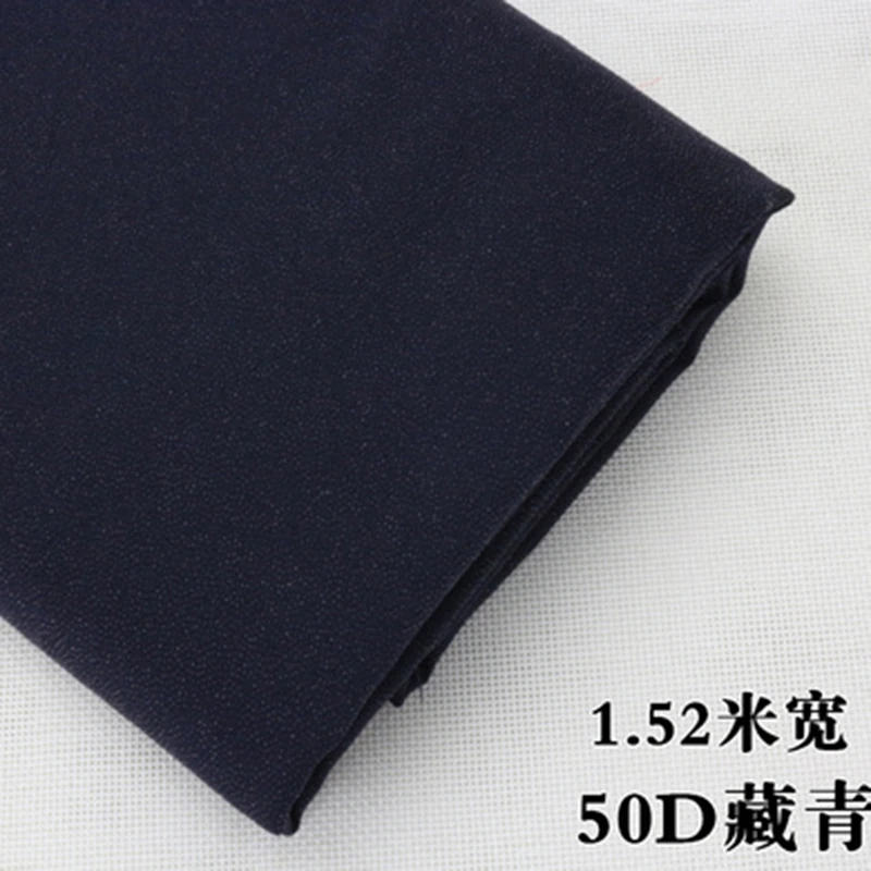 1-5 м/лот 1,52 м 30D темно-синяя односторонняя клейкая тканая ткань шелк мягкая подкладка лоскутное железо ручной работы аксессуары для diy 2175